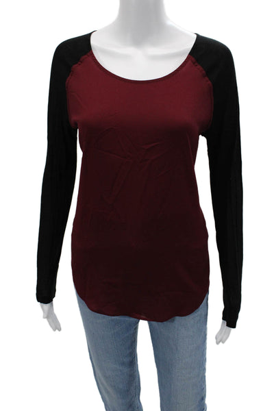 French Connection Womens Black Long Sleeve Round Neck T-Shirt Size M