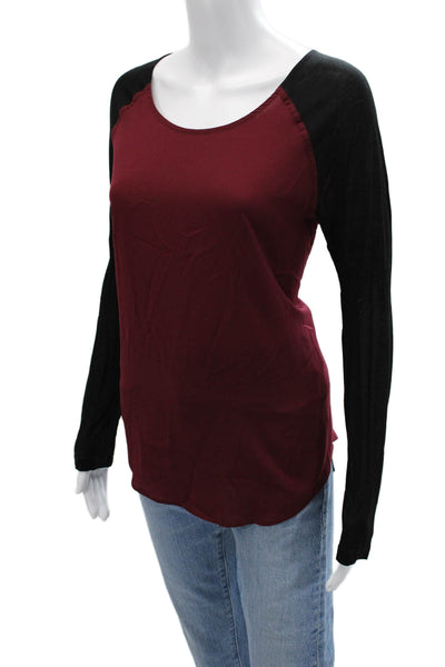 French Connection Womens Black Long Sleeve Round Neck T-Shirt Size M
