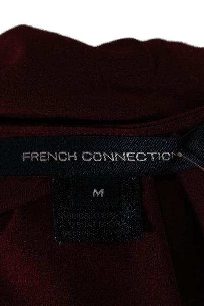 French Connection Womens Black Long Sleeve Round Neck T-Shirt Size M