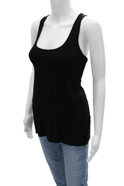 Vince Womens Basic Square Neck Sleeveless Tank Black Size S