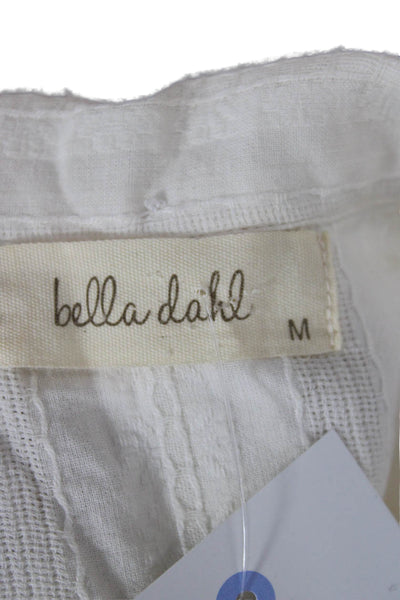 Bella Dahl Womens Striped Cotton Collared Button Up Blouse Long Sleeve Size M