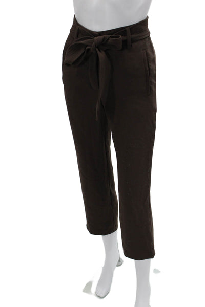 Wilfred Womens Ankle Cropped Paperbag Pants Brown Polyester Size 00