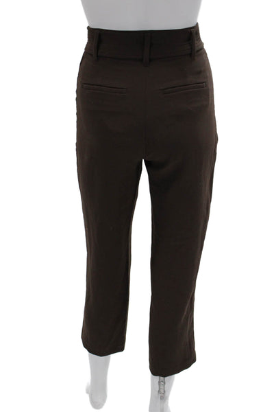 Wilfred Womens Ankle Cropped Paperbag Pants Brown Polyester Size 00