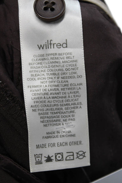 Wilfred Womens Ankle Cropped Paperbag Pants Brown Polyester Size 00