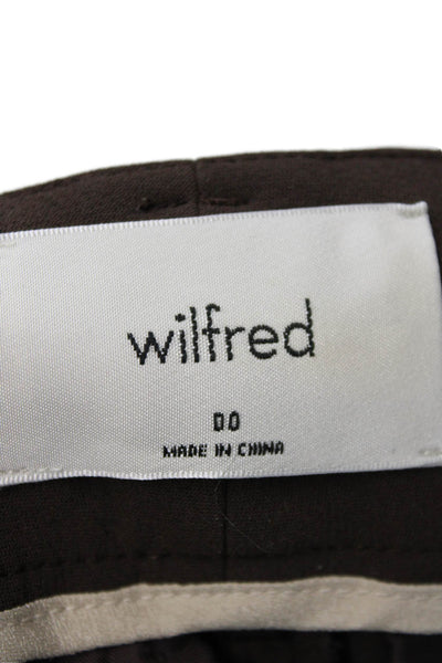 Wilfred Womens Ankle Cropped Paperbag Pants Brown Polyester Size 00