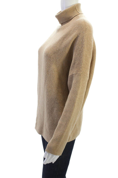 Habitual Unisex Pullover Sweaters Turtleneck Merino Beige Longsleeve Size S