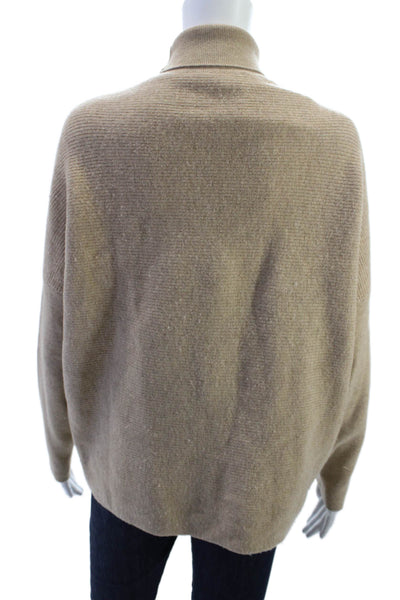 Habitual Unisex Pullover Sweaters Turtleneck Merino Beige Longsleeve Size S