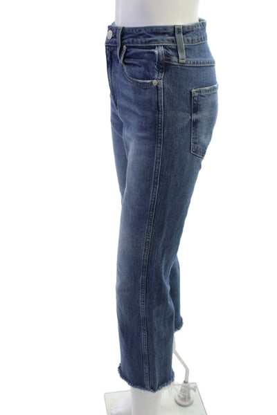 Amo Women Cropped Dark Blue Mid-Rise Jeans Petite Size 24