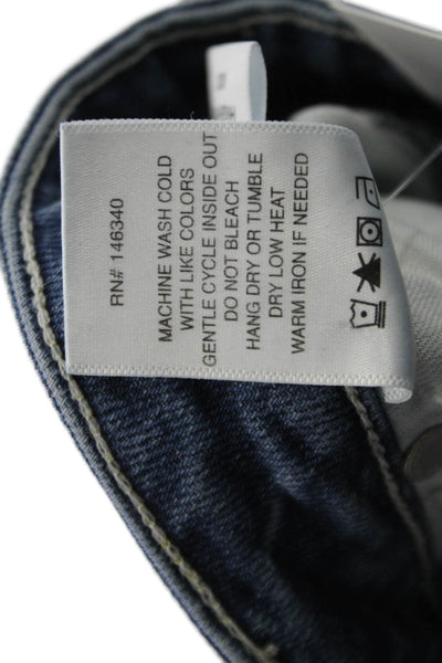 Amo Women Cropped Dark Blue Mid-Rise Jeans Petite Size 24
