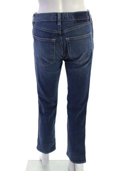 Amo Unisex Cropped Straight Dark Blue High Waist Jeans Size 24
