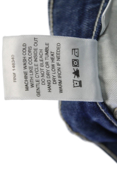 Amo Unisex Cropped Straight Dark Blue High Waist Jeans Size 24