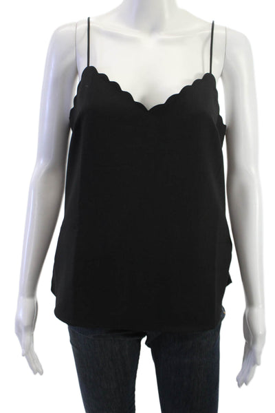 J Crew Women Camisole Black Solid Polyester Sleeveless Buckle Size 6