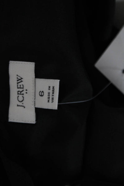 J Crew Women Camisole Black Solid Polyester Sleeveless Buckle Size 6