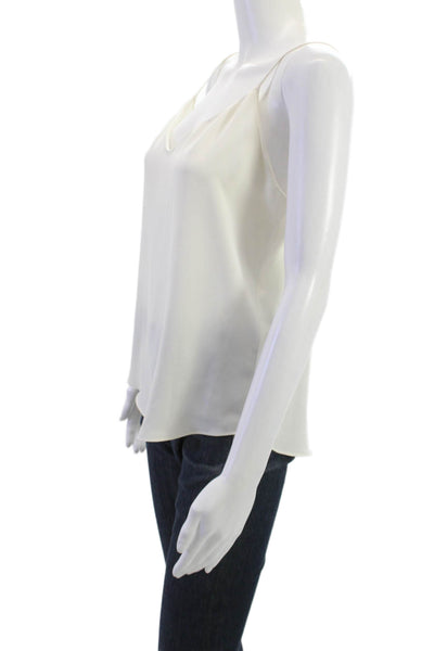 J Crew Women White V Neck Camisole Polyester Sleeveless Size 6P