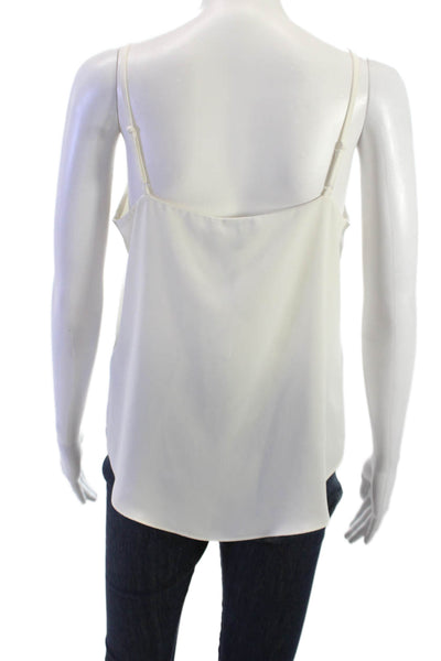 J Crew Women White V Neck Camisole Polyester Sleeveless Size 6P