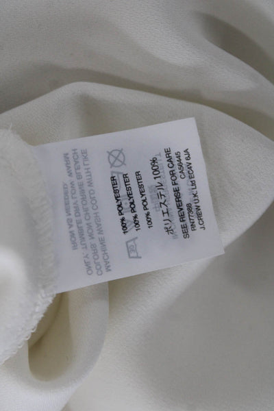 J Crew Women White V Neck Camisole Polyester Sleeveless Size 6P