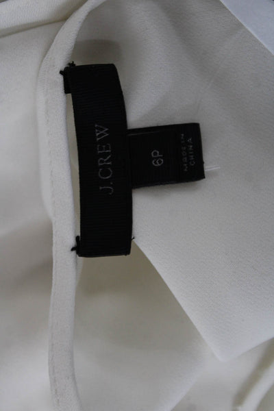 J Crew Women White V Neck Camisole Polyester Sleeveless Size 6P