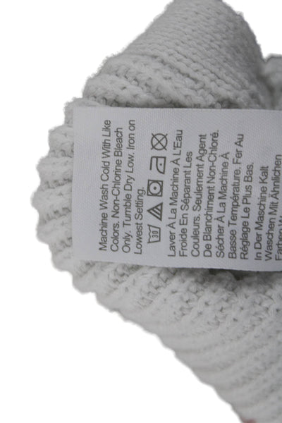 J Crew Unisex Pullover Sweater White V-Neck Long Sleeve Size S