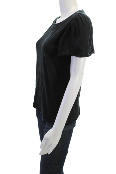 J Crew Womens Black Cotton Basic Short Sleeve T-Shirt Size S
