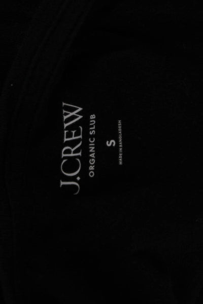 J Crew Womens Black Cotton Basic Short Sleeve T-Shirt Size S
