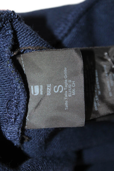 G Star Raw Unisex Pullover Sweatshirts Dark Blue Camouflage Crew Neck Size S