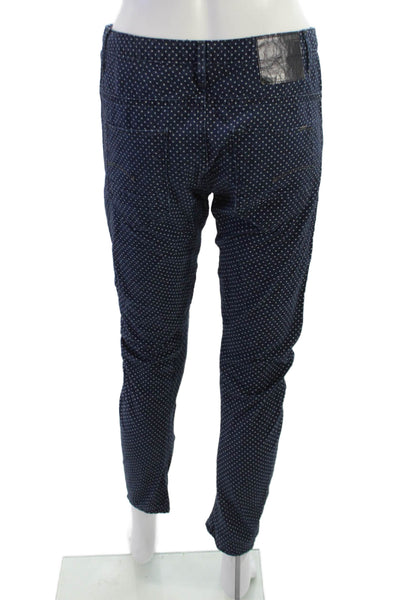 G Star Raw Unisex Skinny Jeans Dark Blue Polka Dot High Rise Size 26