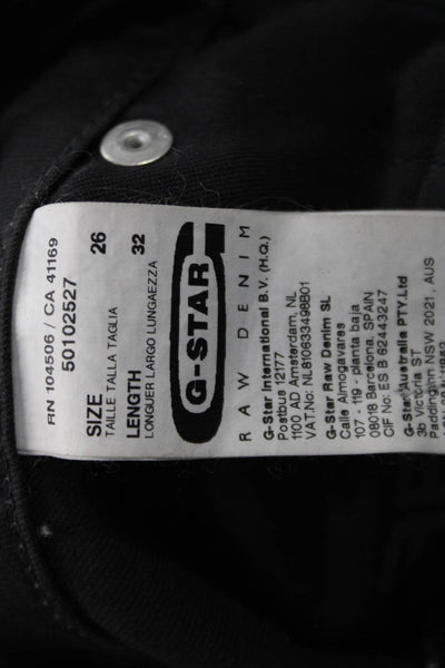 G Star Raw Women Skinny Jeans Black Low Rise Buckle Size 26