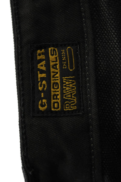 G Star Raw Women Skinny Jeans Black Low Rise Buckle Size 26