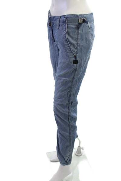 G Star Raw Unisex Cropped Pants Blue Lyocell Army Buckle Size 26