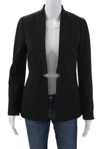 J Crew Womens Black Classic Blazer Long Sleeve Viscose Blend Size 4
