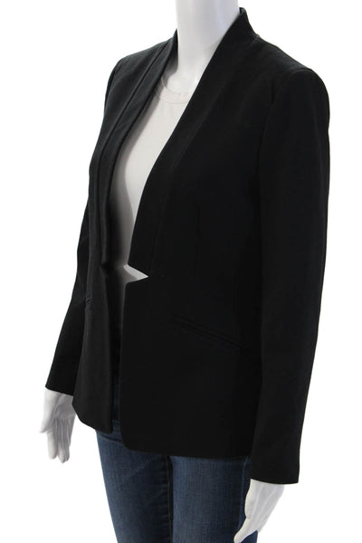 J Crew Womens Black Classic Blazer Long Sleeve Viscose Blend Size 4
