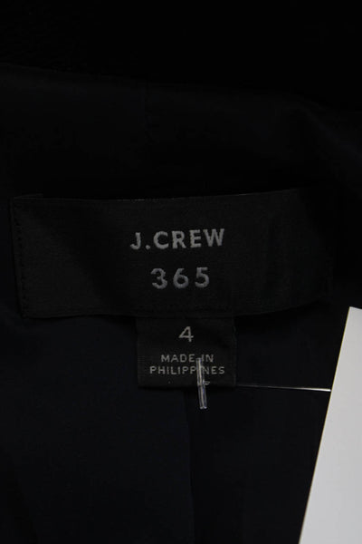 J Crew Womens Black Classic Blazer Long Sleeve Viscose Blend Size 4