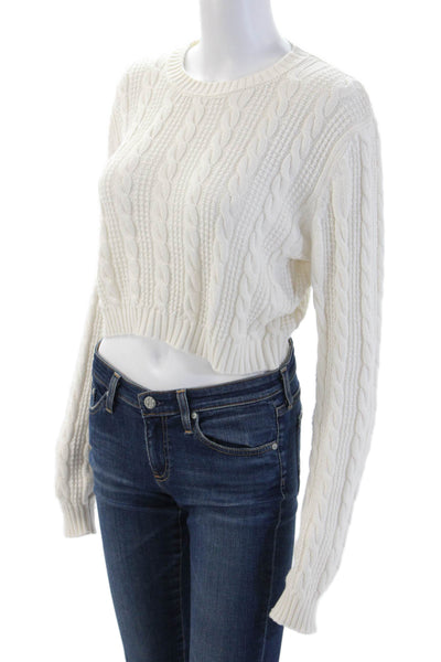 United Colors of Benetton Unisex Pullover Sweater White Crewneck Size L