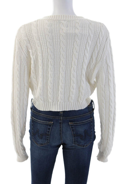 United Colors of Benetton Unisex Pullover Sweater White Crewneck Size L
