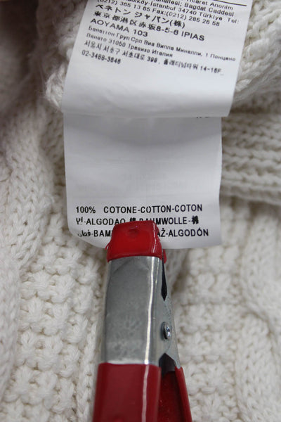 United Colors of Benetton Unisex Pullover Sweater White Crewneck Size L