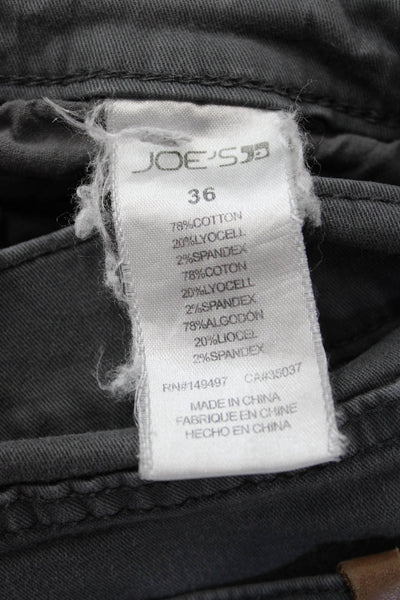 Joes Mens Army Chino Pants Dark Gray Button Fly Inseam 32 Size 36