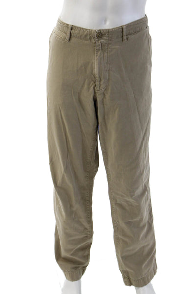 J Crew Mens Chino Khaki Button 100% Cotton Beige Size 38