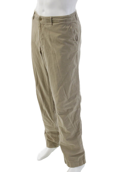 J Crew Mens Chino Khaki Button 100% Cotton Beige Size 38