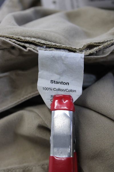 J Crew Mens Chino Khaki Button 100% Cotton Beige Size 38