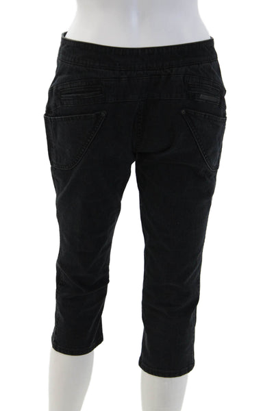 Stella McCartney Womens Cropped Capri Pants Black Cotton Stretch Size 40