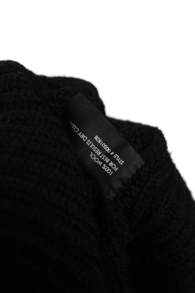 Club Monaco Women Cropped Wool Tank Mock Neck Black Size S