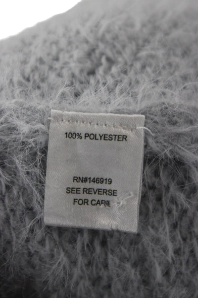 Freshman Unisex Cardigan Sweater V-Neck Gray Long Sleeve Polyester Size S