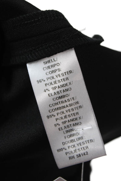 Muse Women Black Short Sleeve 80s Solid Blouse Fall Size 12