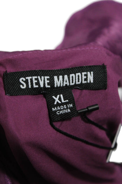 Steve Madden Women Maxi Slip Dress Purple V-Neck Boho Size XL