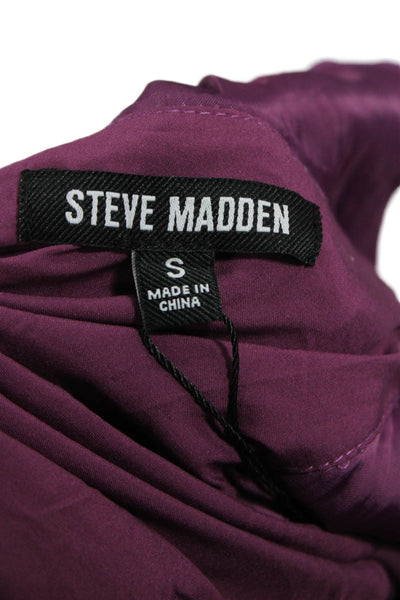 Steve Madden Women Maxi Slip Dress Purple V-Neck Sleeveless Size S