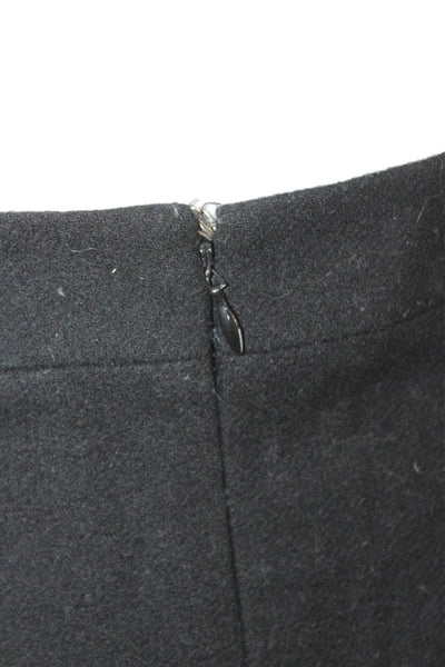 J Crew Women Black Wool Viscose Straight Pencil Skirt Size 4