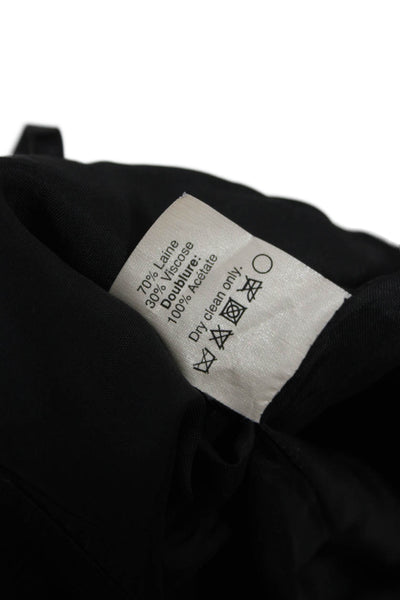 J Crew Women Black Wool Viscose Straight Pencil Skirt Size 4