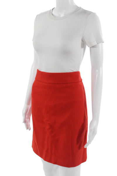 J Crew Womens A-Line Wool Skirt Red Short Size 4