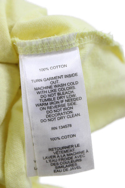 Vineyard Vines Womens Basic Yellow Cotton Graphic Crew Neck T-Shirt Size L