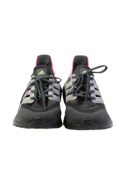 Adidas Womens Lace Up Knit Ultra Boost Low Top Running Sneakers Black Size 9